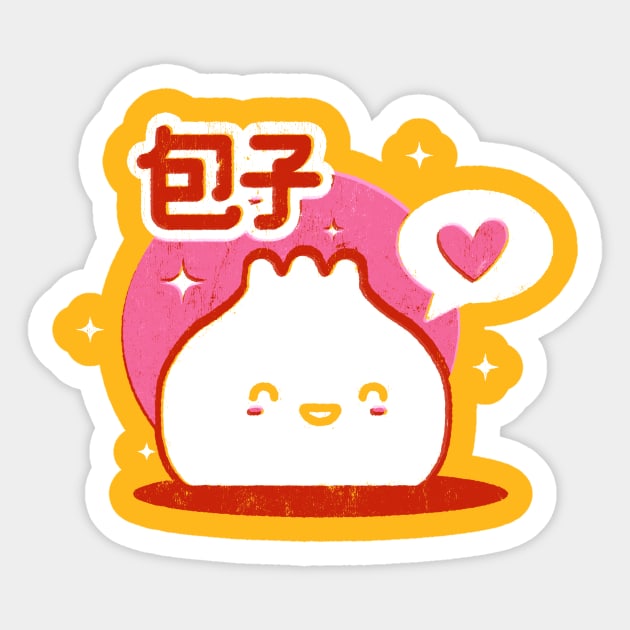 Happy Bun Sticker by Chris Sayer